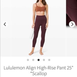 NWT lululemon Align™ High-Rise Pant 25" Scallop